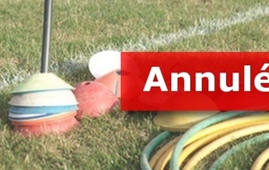 Entraînement U9 du 24 septembre annulé