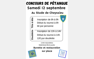 Tournoi pétanque 12 sept 2026