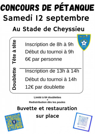 Tournoi pétanque 12 sept 2026