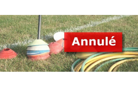 Entraînement U9 du 24 septembre annulé