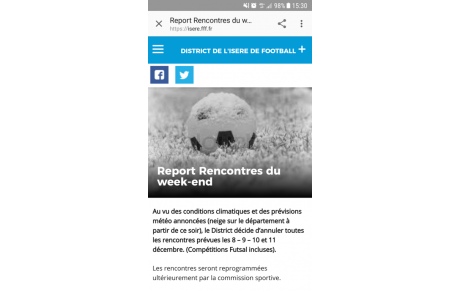 Report des matches du week end du 8-9-10-11 décembre 