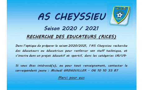 Recherche éducateurs(rices)