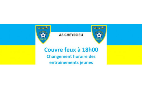 Changement horaire entrainement U6 à U13