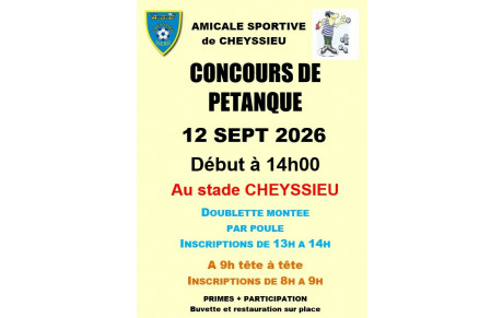 Tournoi pétanque 12 sept 2026