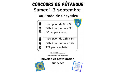 Tournoi pétanque 12 sept 2026